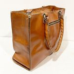 Patricia Nash  ZANCONA Tote Brown Leather HERITAGE TAN Tote Handle Bag Photo 2