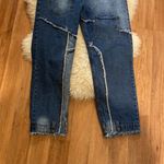 Funky Reworked Spliced Raw Hem Straight Leg High Rise Women’s Denim Jeans Size 30 Photo 6