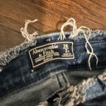 Abercrombie & Fitch High Rise Jeans Frayed Hem Distressed Denim Blue Size 2 Photo 5