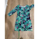 Lilly Pulitzer Marlowe boatneck mini dress long sleeve tshirt a-line elephants Photo 4