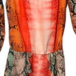 Lovers + Friends Carmella Aztec Python Off Shoulder Long Sleeve Romper Small Photo 4