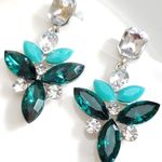 ZARA New!  Crystal Gems Post Earrings Photo 1