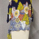 Melissa Paige Women Medium Floral Top Cold Shoulder Ties Waist and Sleeve Photo 1