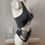 NEW Twisted Movement Grey Handmade Cutout Pole Festival Dance Bodysuit S Gray Photo 2