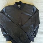 ZARA Satin Cropped Bomber Jacket Photo 1