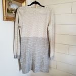 Anthropologie Anthro Saturday Sunday Neutral Striped Long Sleeve V Neck Tunic/Dress Small Photo 2