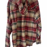Columbia plaid flannel hoodie drawstring long sleeve shirt Size 1X Photo 2
