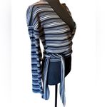 Free People  wrap tie striped ribbed long sleeve crop top Photo 4