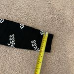 Guess Femme Y2K Fitted Knit Quarter Zip Logo Pattern Black Sweater Photo 6