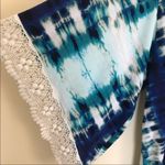 Veronica M  tie dye lace beach swimsuit coverup tunic top stretch XS boho Photo 4