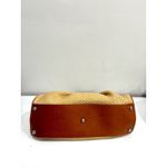 Valentino Garavani Rosette Woven Raffia Canvas Top Handle Bag Natural Beige Photo 5