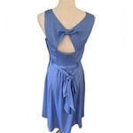 Modcloth Blue Open Bow Back Sleeveless Dress NWT M Photo 1