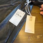 Good American  Better Than Leather Faux Leather Shacket Army Shirt Black XL 4 Photo 6