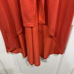 BCBGMAXAZRIA  Size XXS Dress V-neck High Low Hem Sleeveless Button Up Red Women’s Photo 4