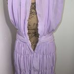 Nasty Gal Shirred Skirt w/ High Neck Chiffon Mini Dress Photo 13