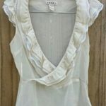 XOXO cream chiffon top with lace Photo 0