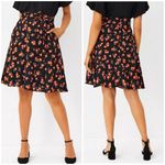 Ann Taylor NWT multicolor floral tie waist full skirted mini skirt Size 14 Photo 1