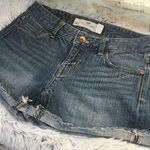 H&M L.O.G.G. 5-Pocket Raw Hem Rolled Cuffed Denim Jean Shorts Photo 0