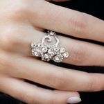 Paparazzi Top-Grade Glamorous White Ring (64) Photo 0