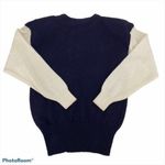 Bonnie Boerer Rare Vintage Nautical Yacht Sweater Size S NEW Blue Photo 4