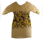 Anthropologie NWT  Meadow Rue Polka Dotted Yellow and Tan   Floral Dress Photo 2