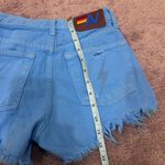 Aviator Nation BOLT STRIPE BOYFRIEND CUTOFF JEAN SHORTS - SKY Size 24 EUC Photo 6