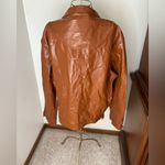 Princess Polly tan faux leather jacket L/XL Photo 10