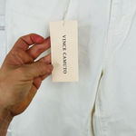 Vince Camuto Women's Ankle Jeans Size 12 White High-Rise Frayed Hem New Photo 3