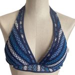 Becca  bikini by Rebecca Virtue swimwear Navy Blue crotchet halter top New Sz Med Photo 5