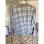 Lee Vintage  Riveted Plaid Button-Up Shirt Gray Blue Buttery Soft Cotton Granola Photo 2