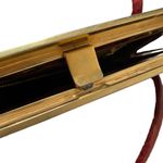 Vintage Deep Red Caiman Crocodile Made in Argentina Alligator purse flawed Photo 4