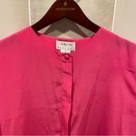 Talbots Cute pink silky button front blouse short sleeve bubblegum Photo 8