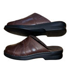 Clarks Women's Rich Brown Leather Mules Photo 2