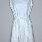 J. McLaughlin NWOT White Eyelet Zita Sleeveless Dress - Size Large Photo 0