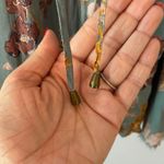 Free People  So Fine Smocked Blue Floral Butterfly Flowy Blouse Women size Medium Photo 4