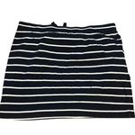 Nautica  Navy and White Cotton Striped Skirt Photo 1