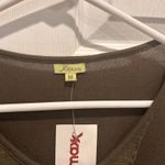 Kieran Olive Green Ruffle Front 3/4 Sleeve Button Up Cardigan Medium NWT Photo 3