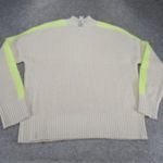 Sanctuary Cream and Neon Yellow CRUISE Boxy mock neck pullover Sweater Size XS Photo 1