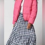 Urban Outfitters Duckie Faux Shearling Collar Pink Puffer Jacket. Size XS Photo 1