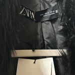 ZARA  Black/Gray Removable Faux Fur Collar Blazer/Jacket(Size Medium) Photo 9