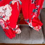 Anthropologie Brand JASE Vibrant Red Floral Maxi Dress size small Photo 3