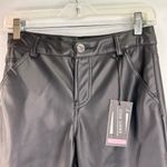 Ci Sono Black Vegan Faux Leather Women's Cargo Moto Pants NWT Size Medium Photo 7