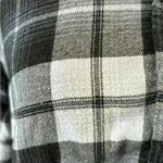 American Eagle grey plaid soft boyfriend fit flannel in size large Photo 1