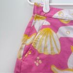 Tibi Coastal High Waisted Shell Print Pink Shorts Size 10 Photo 1