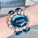 Miu Miu Blue and Silver Crystal Bracelet Elegant Bracelet Photo 2