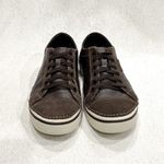 Crocs Brown Leather Suede Lace Up Sneakers Size Men’s 9 Women’s 11 Photo 2