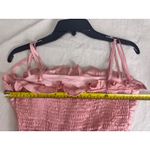 AQUA  Womens Dress Size S‎ Pink Tiered Ruffle Strap Sleeveless Maxi Casual Photo 4