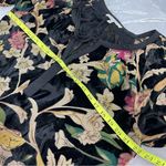 Black Rainn  large floral velvet burnout peasant top Photo 9