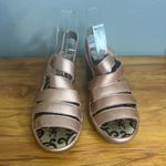 Fly London  Woze Leather Slingback Sandals Sz 38W Block Heel Rose Gold‎ Pink Photo 2