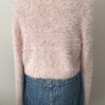 Kendall + Kylie Ultra Soft and Cozy High Crewneck Pale Pink Eyelash Sweater Photo 7